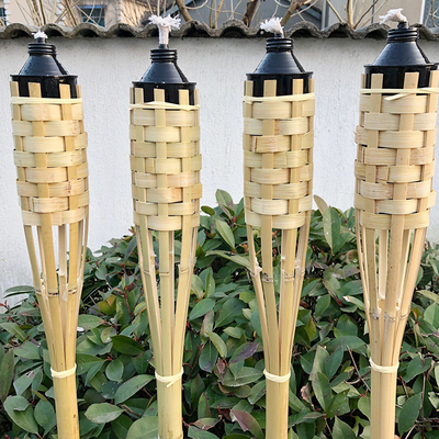 Eco-Friendly Bamboo Torch For Garden, Natural Outdoor Lighting