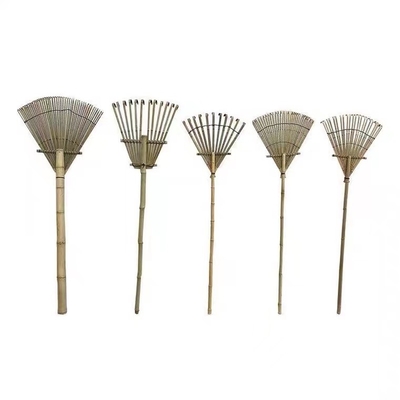 9 Tine 120cm Bamboo Rake Handmade Eco Friendly Garden Rakes Harrow