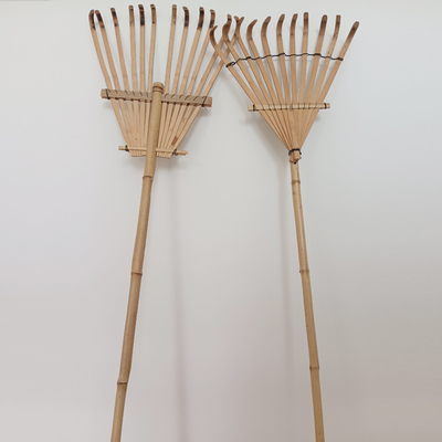 11 Tine 145cm Bamboo Rake Handmade Rustless Garden Rakes Harrow