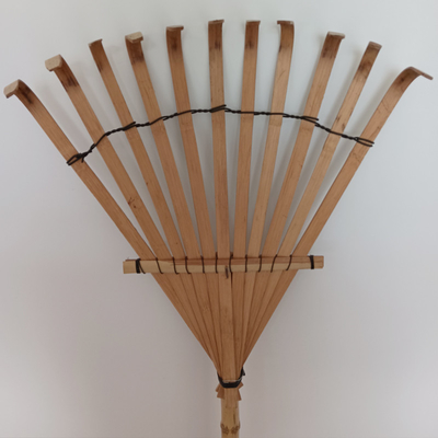 11 Tine 145cm Bamboo Rake Handmade Rustless Garden Rakes Harrow