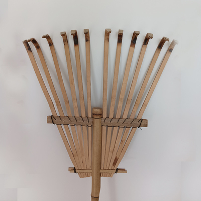 9 Tine 120cm Bamboo Rake Handmade Eco Friendly Garden Rakes Harrow