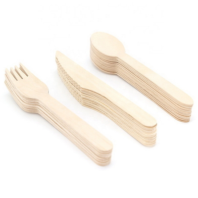 Eco-Friendly Cutlery Bamboo Raw Material Disposable Tableware Set Knife Forks Spoons