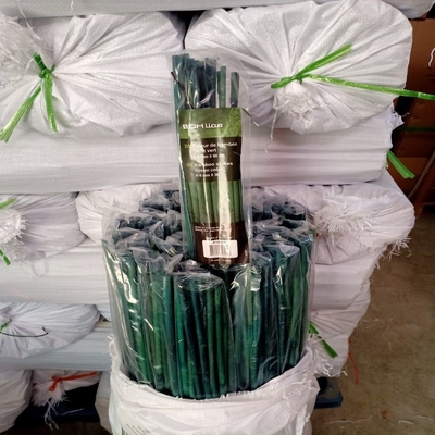 20cm Painted Raw Bamboo Poles Stakes Rods Green Decoration
