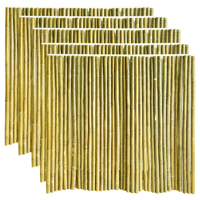 Natural Handmade 1.5x1.5m Decorative Bamboo Fence Backyard Rolling Fencing