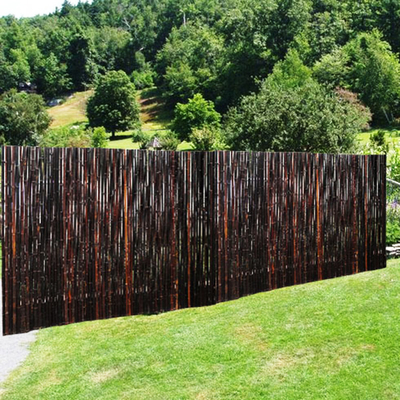Natural Handmade 1.5x1.5m Decorative Bamboo Fence Backyard Rolling Fencing