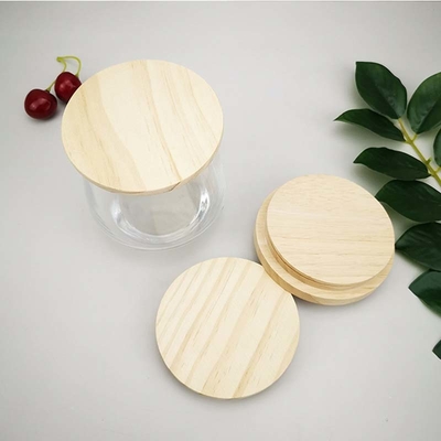 Beer Can Compatible Reusable Lids Bamboo Jar Lid With Straw Hole