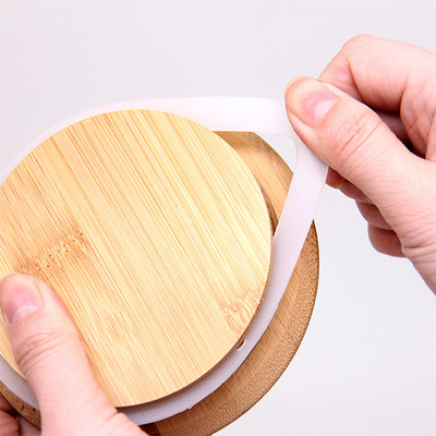 Beer Can Compatible Reusable Lids Bamboo Jar Lid With Straw Hole