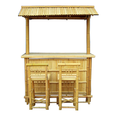 Bamboo Beach Tiki Bar With Bottle Rack Drinking Bamboo Chairs With Back Support