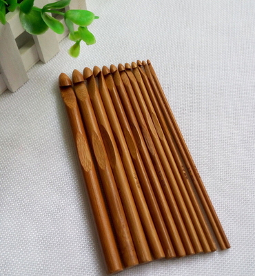 Weave Yarn Craft Bamboo Circular Knitting Needles Carbonized Bamboo Handle Crochet Hooks