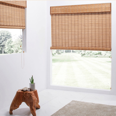 1.8m Bamboo Roller Blind Sunscreen Customized Colorful Curtain For Home