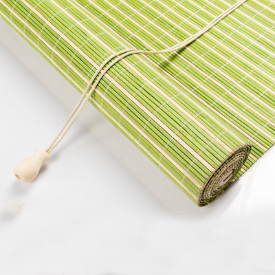 1.8m Nature Bamboo Roll Up Shade For Windows Colorful Roman Curtains Light Filtering