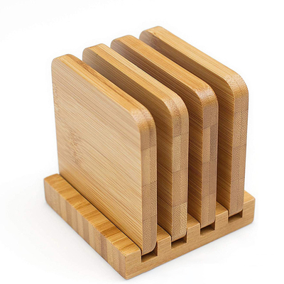 Round Blank Bamboo Coasters Waterproof Coaster Mat For Home Cafe Drinking Mat