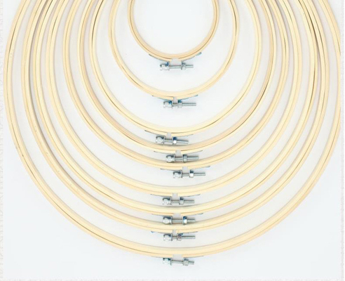Wholesale Bamboo Circle Cross Stitch Frame Embroidery Hoops Set