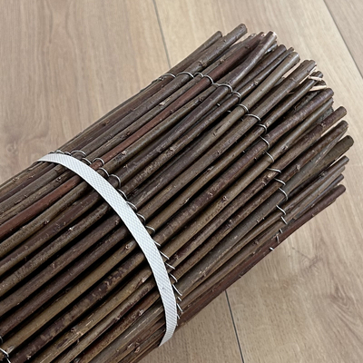 Eco-Friendly Green Natural Willow Fence Heat Treated Wood Frame Wicker Style