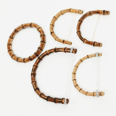 Bamboo Bag Handle Natural Bamboo Grip for Totes & Clutches
