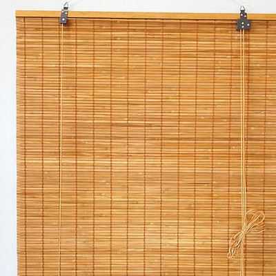 Traditional Woven Bamboo Curtains Rustic Room Dividers & Shades